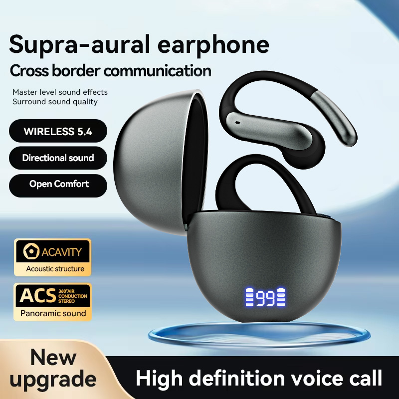 Earphone Sport Hook - Bluetooth 5.3 Headphones, TWS Wireless Ear-Hook