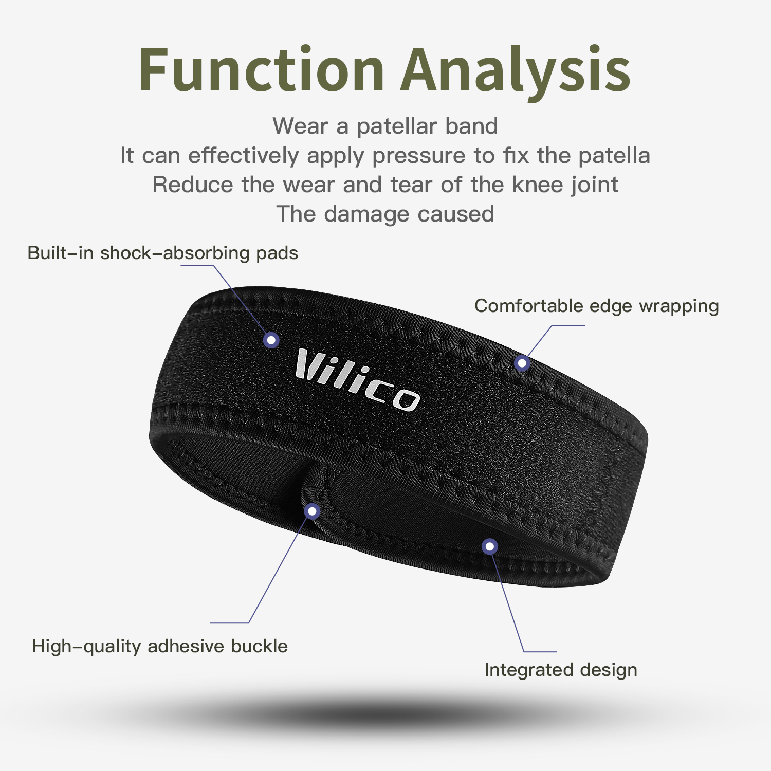 1PC Patella Kneecap Band Silic - Running Gear Parts incelemesi ve fiyatı